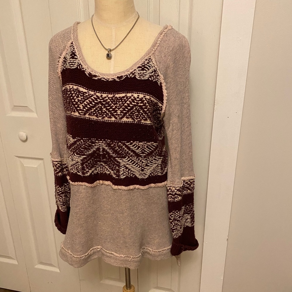 💜Free People tunic length sweater size medium